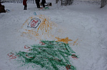 В Хвойной прошел фестиваль рисунков на снегу