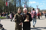Сразу несколькими патриотическими акциями отпраздновали День Победы сотрудники Дома молодёжи и волонтеры 70-летия Победы
